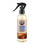 Odorizant auto premium K2 CAYON aroma ANTI TABACCO, cu pulverizator, 250ml, 700 aplicari