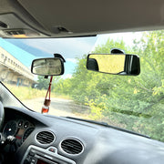 Oglinda auto retrovizoare cu ventuza pentru parbriz si reglaj, aspect elegant, AutoSSF ®, negru,200 x 55 mm