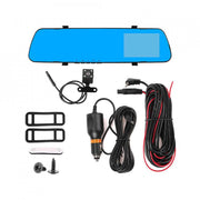 Oglinda retrovizoare cu camera video fata + camera spate, 1080p