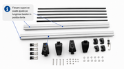 Set Bare Portbagaj Aluminiu, compatibile BMW X1 E84 2009-2015, Profil Aerodinamic WingBar, 120 Cm, Antifurt Cu Cheie, Garnituri, Sarcina 90 Kg