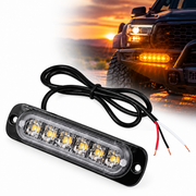 Stroboscop LED 6 LED, 12–24V, lumină galbenă, IP67, pentru platforma, ATV, Tractor, Jeep, Off Road