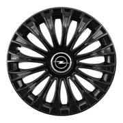 Set 4 capace 15 inch // DINO, compatibil cu gama auto OPEL,negru