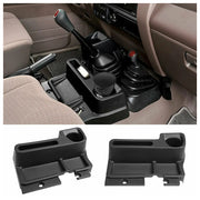 Organizator consola centrala Toyota Land Cruiser, LJ70, LJ71, LJ73. Spatiu depozitare si suport pahar, negru