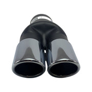 Ornament toba cu 2 iesiri de evacuare Cromat , Lungime 21,5 cm