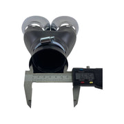 Ornament toba cu 2 iesiri ,Lungime 25cm,Cromat,UNIVERSAL Model OVAL