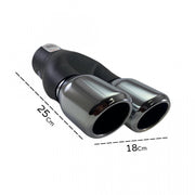 Ornament toba cu 2 iesiri ,Lungime 25cm,Cromat,UNIVERSAL Model OVAL