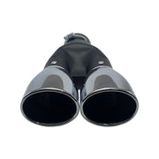 Ornament toba cu 2 iesiri ,Lungime 25cm,Cromat,UNIVERSAL Model OVAL