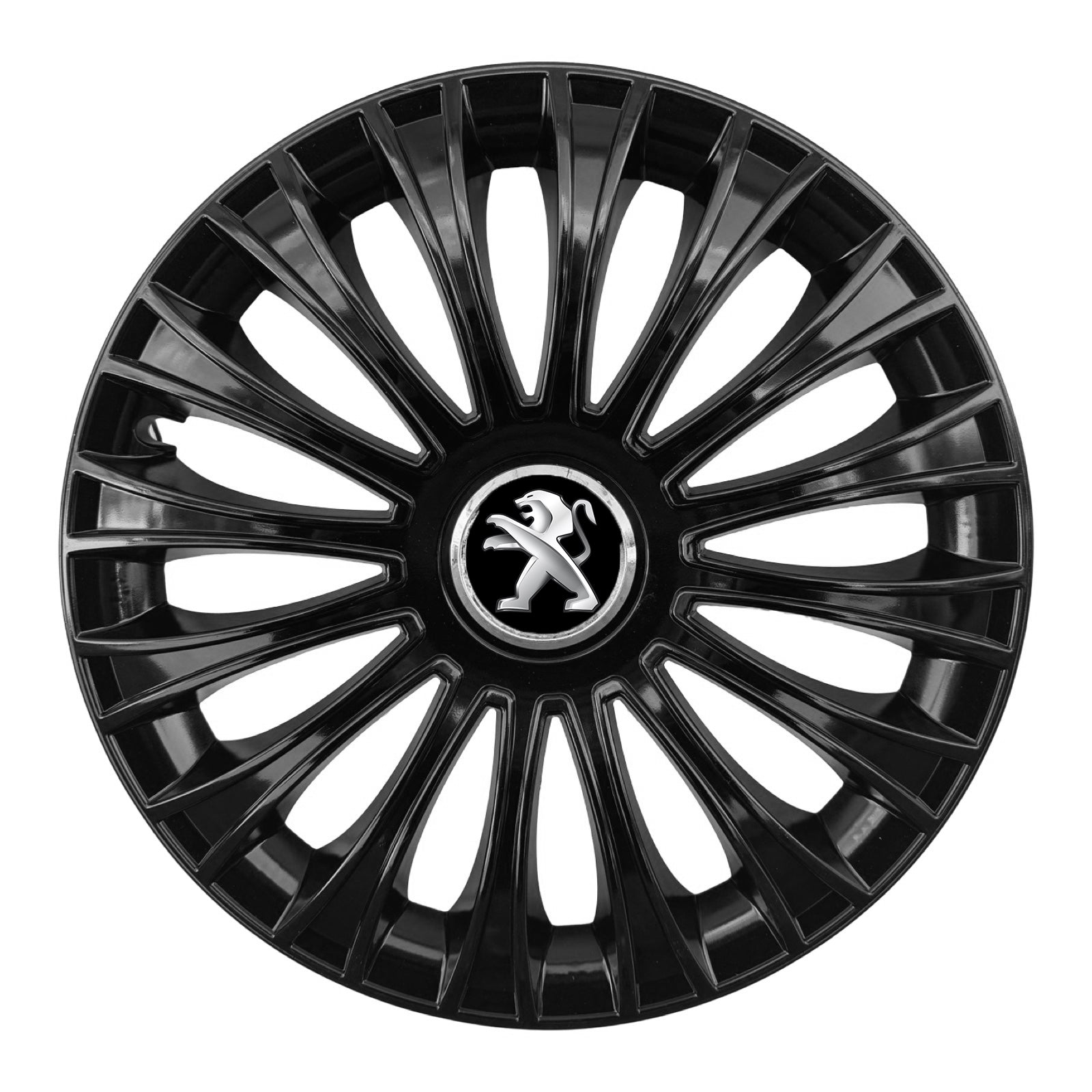 Set 4 capace 16 inch // DINO, compatibil cu gama auto PEUGEOT,negru