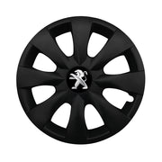 Set 4 capace roti potrivite jantelor de 15 inch compatibile PEUGEOT, Model - 316 Black Edition