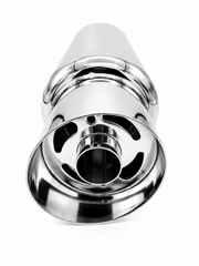 Tobă Sport Universală Auto & Moto cu Silencer Reglabil, Full Chrome – Slash Cut, AutoSSF