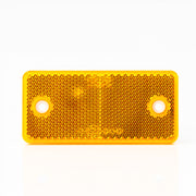 Catadioptru / Reflector galben cu orificiu de montare, 9 x 4cm