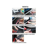 Protectie spoiler, prelungire bara fata/spate din cauciuc, tip Carbon