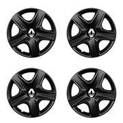 Set 4 capace roti potrivite jantelor de 15 inch compatibile RENAULT, Model 340 Black