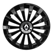 Set 4 capace 16 inch // MERIDIAN, compatibil cu gama auto RENAULT,negru