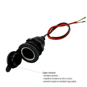 Priza bricheta auto tip mama, AutoSSF ®, incorporabila, compatibila 12V-24V, cu cablu si capac protectie, 120w, negru