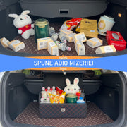Organizator portbagaj auto Premium AutoSSF®️, Multifunctional, Pliabil, Rezistent, Manere Laterale, Prindere cu catarame, 2 compartimente mari, 53x31x30 cm, Rosu Negru
