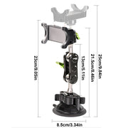 Suport auto pentru telefon profesional AutoSSF, Premium, Negru Montare pe parbriz sau bord