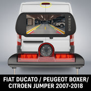 SET Camera marsarier integrata in lampa spate cu Monitor 7 inch tip Oglinda retrovizoare AHD 1080p AutoSSF ® compatibil Fiat Ducato / Peugeot Boxer / Citroën Jumper (2007-2018)