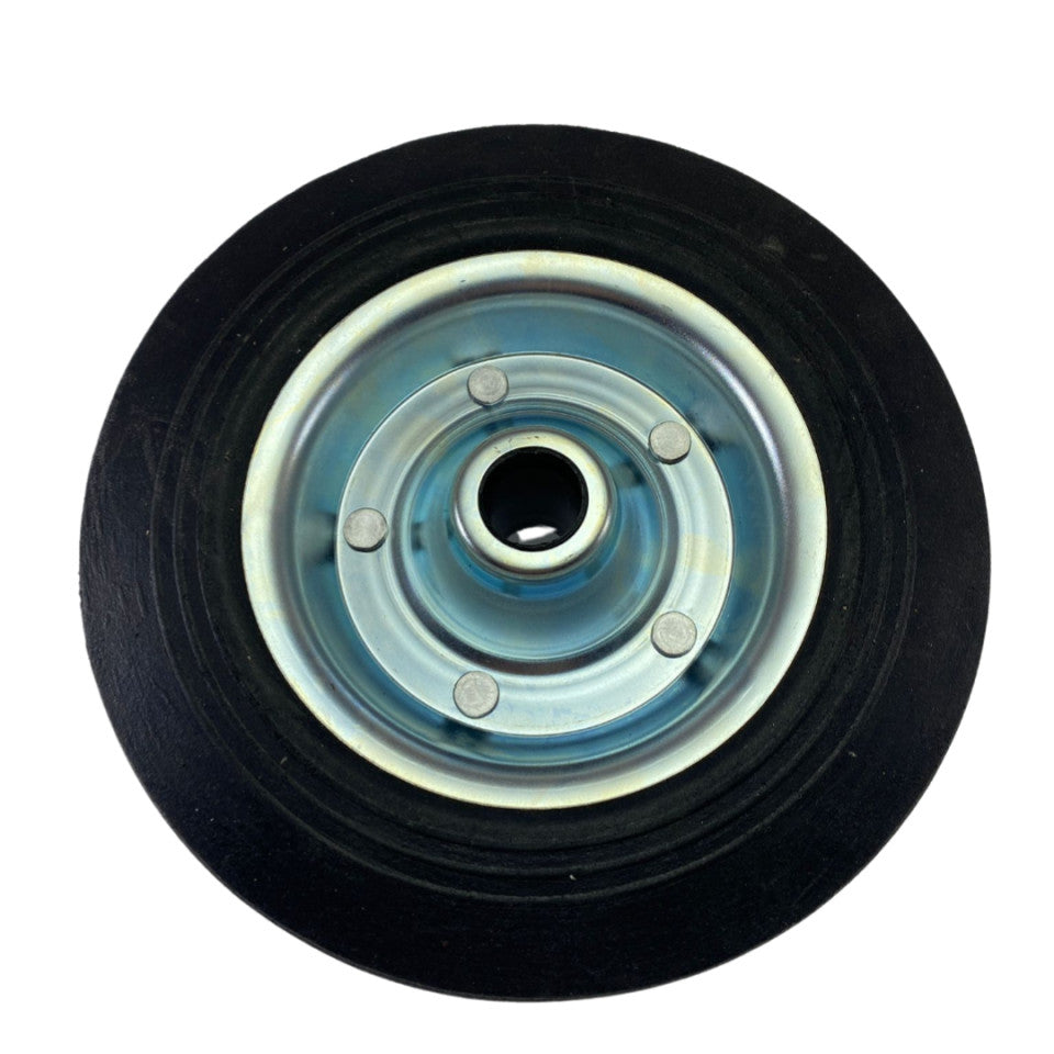 Roata de cauciuc 200X50mm cu janta metalica pentru roata de sprijin remorca prindere pe ax fi20mm