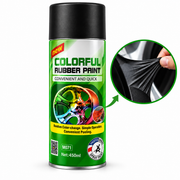 Vopsea Spray Cauciucată Rubber Paint, Negru Mat, 450 ml, Protecție și Acoperire pentru Diverse Suprafețe