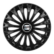 Set 4 capace 16 inch // DINO, compatibil cu gama auto SEAT,negru