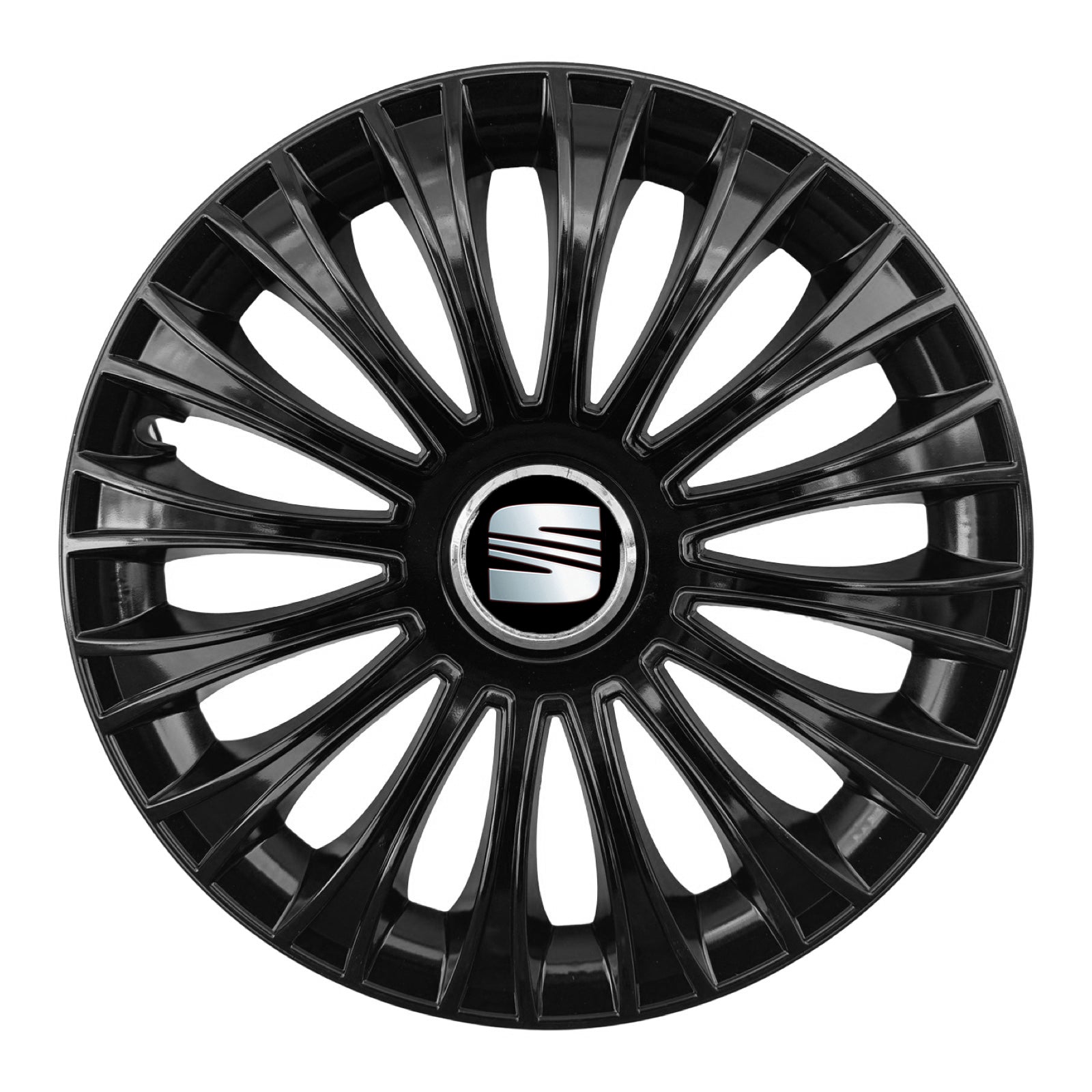 Set 4 capace 15 inch // DINO, compatibil cu gama auto SEAT,negru