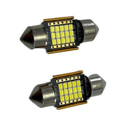 Set 2 becuri LED auto C5W sofit Ultra Bright pentru bec numar, plafoniere, portbagaj, lumina alba 6000k,15 SMD,CANBUS