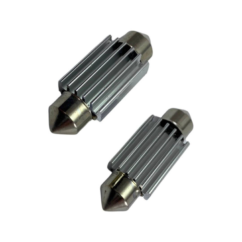 Set 2 becuri LED auto C5W sofit UltraBright pentru bec numar, plafoniere, portbagaj, lumina alba 6000k