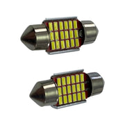 Set 2 becuri LED auto C5W sofit UltraBright pentru bec numar, plafoniere, portbagaj, lumina alba 6000k,18 SMD,CANBUS