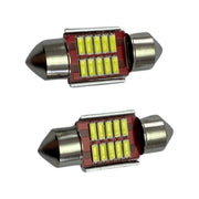 Set 2 becuri LED auto C5W sofit UltraBright pentru bec numar, plafoniere, portbagaj, lumina alba 6000k,10 SMD