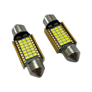Set 2 becuri LED auto C5W sofit UltraBright pentru bec numar, plafoniere, portbagaj, lumina alba 6000k ,21 SMD , CANBUS