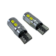 Set 2 becuri LED auto T10 W5W UltraBright pentru pozitie, plafoniere, portbagaj, lumina alba 6000k,10 LEDURI,CANBUS