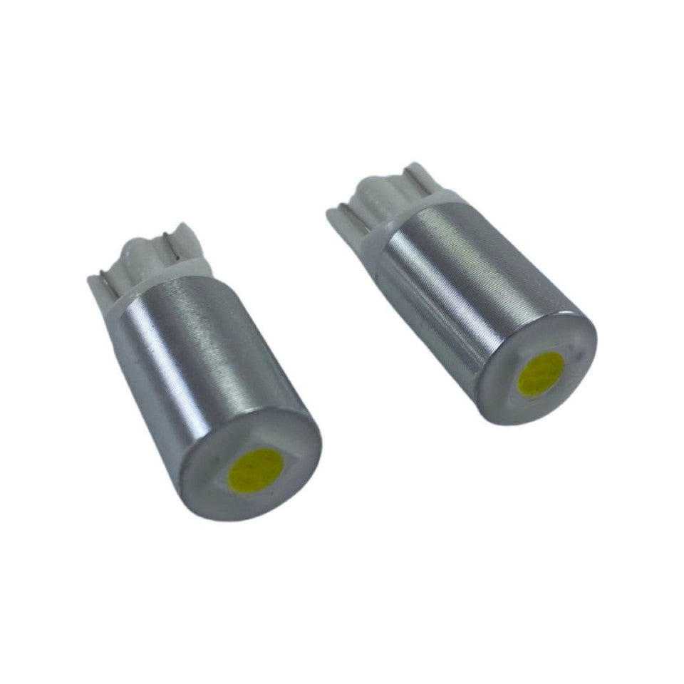 Set 2 becuri LED auto T10 W5W UltraBright pentru pozitie, plafoniere, portbagaj, lumina alba 6000k,CANBUS