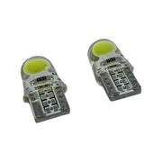 Set 2 becuri LED auto T10 W5W UltraBright pentru pozitie, plafoniere, portbagaj, lumina alba 6000k,SILICON ,CANBUS