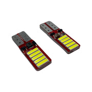 Set 2 becuri LED auto T10 W5W UltraBright pentru pozitie, plafoniere, portbagaj, lumina alba 6000k,10 SMD ,CANBUS