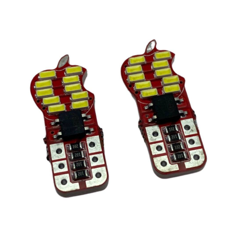 Set 2 becuri LED auto T10 W5W UltraBright pentru pozitie, plafoniere, portbagaj, lumina alba 6000k