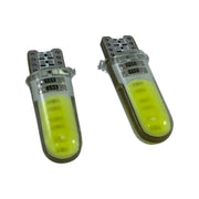 Set 2 becuri LED auto T10 W5W UltraBright pentru pozitie, plafoniere, portbagaj, lumina alba 6000k,SILICON