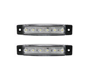 Set 2 bucati, lampa laterala 6 leduri 12V, pentru camioane, remorci, tractoare, lumina alba