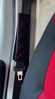 Set 2 protectii pentru centura auto ROSU+NEGRU