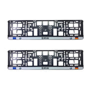 Set 2 x Suport numar inmatriculare slim, pentru BMW, dimensiune standard, potrivire perfecta, plastic flexibil