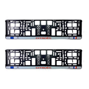 Set 2 x Suport numar inmatriculare slim, pentru CITROEN, dimensiune standard, potrivire perfecta, plastic flexibil