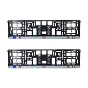 Set 2 x Suport numar inmatriculare slim, pentru FIAT, dimensiune standard, potrivire perfecta, plastic flexibil