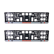 Set 2 x Suport numar inmatriculare slim, pentru HONDA, dimensiune standard, potrivire perfecta, plastic flexibil