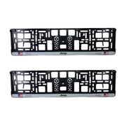Set 2 x Suport numar inmatriculare slim, pentru JEEP, dimensiune standard, potrivire perfecta, plastic flexibil