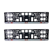 Set 2 x Suport numar inmatriculare slim, pentru KIA, dimensiune standard, potrivire perfecta, plastic flexibil