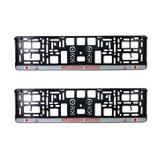 Set 2 x Suport numar inmatriculare slim, pentru MITSUBISHI dimensiune standard, potrivire perfecta, plastic flexibil