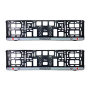 Set 2 x Suport numar inmatriculare slim, pentru NISSAN dimensiune standard, potrivire perfecta, plastic flexibil