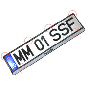 Set 2 x Suport numar inmatriculare slim, pentru OPEL dimensiune standard, potrivire perfecta, plastic flexibil