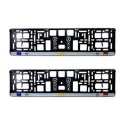 Set 2 x Suport numar inmatriculare slim, pentru OPEL dimensiune standard, potrivire perfecta, plastic flexibil