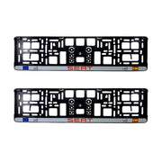 Set 2 x Suport numar inmatriculare slim, pentru SEAT dimensiune standard, potrivire perfecta, plastic flexibil